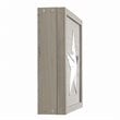 Pemberly Row Contemporary Wood Wall Hanging Cabinet in Distressed Gray