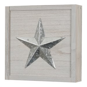 Pemberly Row Contemporary Wood Wall Hanging Cabinet in Distressed Gray