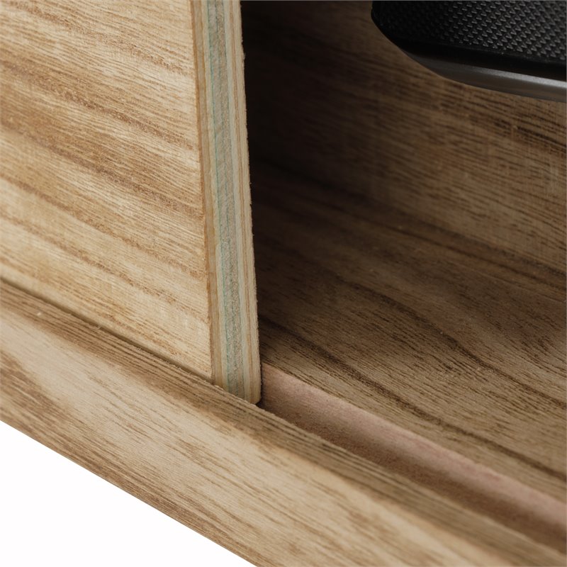 Pemberly Row Wood Wall Hanging Cabinet in Distressed Natural
