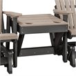 Pemberly Row Coastal Resin Double Glider with Center Table in Black
