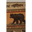 Pemberly Row Traditional Microfiber Sierra Lodge Arm Chair in Brown