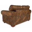 Pemberly Row Traditional Microfiber Wild Horses Loveseat in Brown
