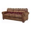Pemberly Row Traditional Microfiber Sierra Lodge Sofa in Brown