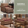 Pemberly Row Traditional 4-piece Microfiber Sleeper Sofa Set in Brown