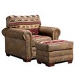 Pemberly Row Traditional 4-piece Microfiber Sleeper Sofa Set in Brown