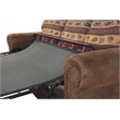 Pemberly Row Traditional 4-piece Microfiber Sleeper Sofa Set in Brown