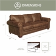 Pemberly Row Traditional 4-piece Microfiber Sleeper Sofa Set in Brown