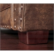 Pemberly Row Traditional 4-piece Microfiber Sleeper Sofa Set in Brown
