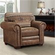 Pemberly Row Traditional 4-piece Microfiber Sleeper Sofa Set in Brown