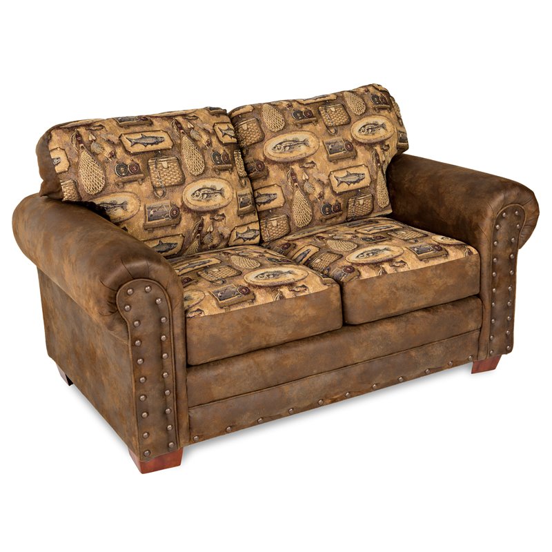 Pemberly Row Traditional 4-piece Microfiber Sofa Set in Brown
