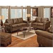 Pemberly Row Traditional 4-piece Microfiber Sofa Set in Brown