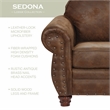 Pemberly Row Traditional 4-piece Microfiber Sleeper Sofa Set in Brown