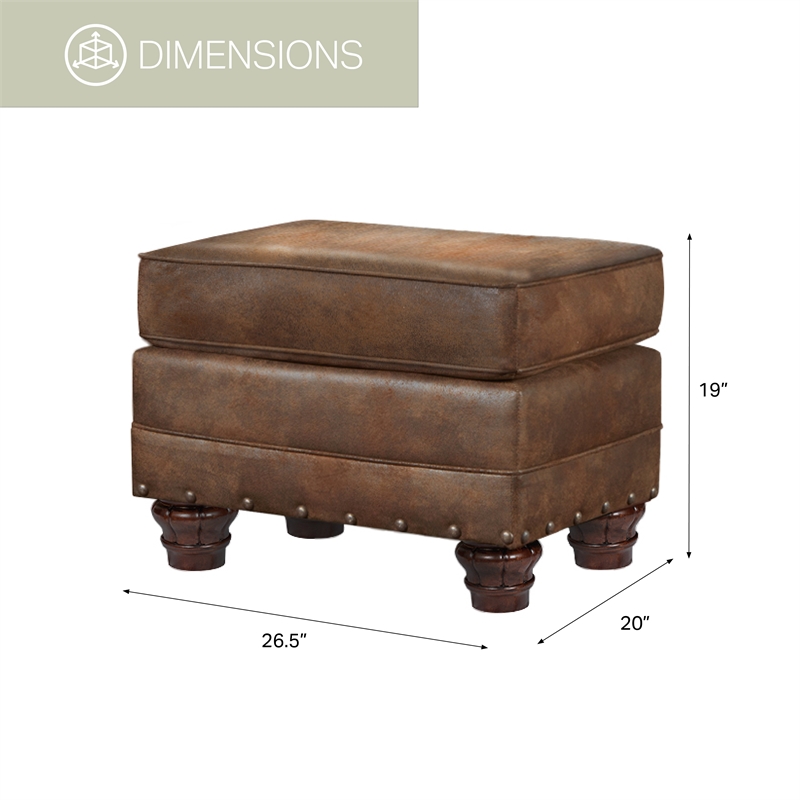 Pemberly Row Traditional 4-piece Microfiber Sleeper Sofa Set in Brown