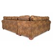 Pemberly Row Traditional 2-piece Microfiber Sectional in Brown