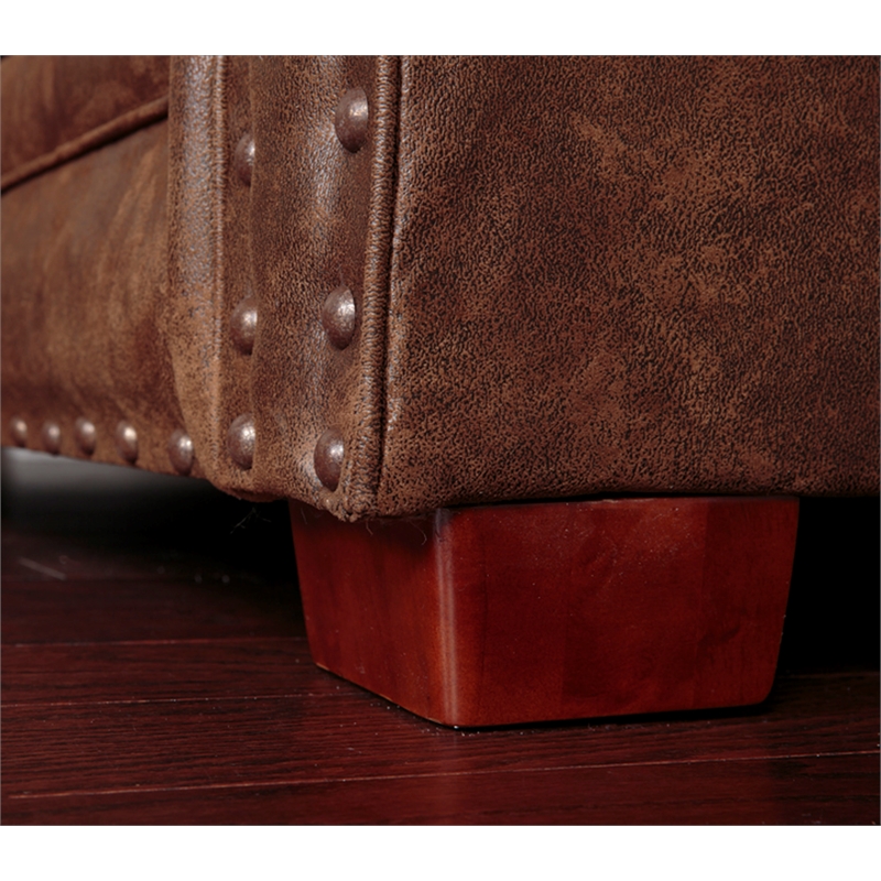Pemberly Row Traditional Deer Teal Lodge 4-Piece Set in Brown