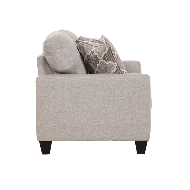 Pemberly Row Contemporary Moroccan Series Sofa Sleeper in Grey