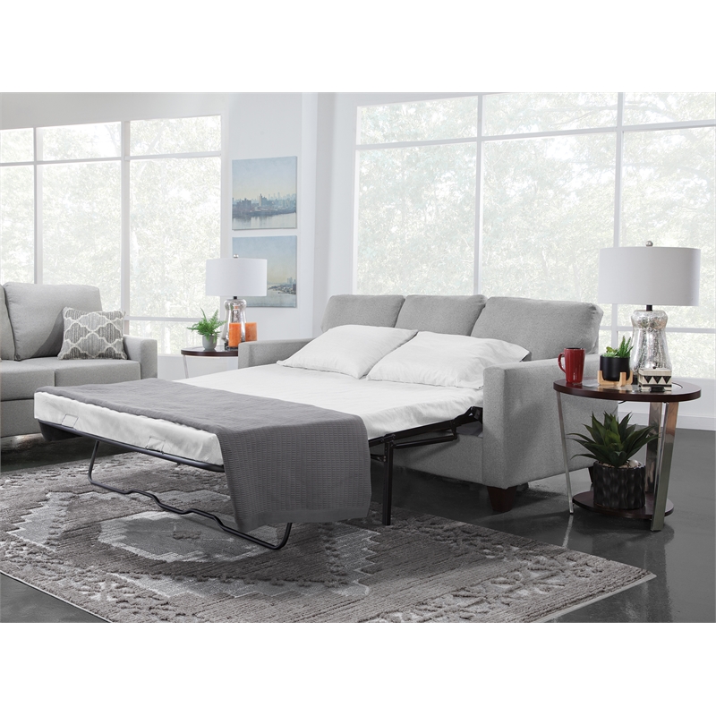 Pemberly Row Contemporary Moroccan Series Sofa Sleeper in Grey
