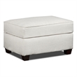 Pemberly Row Contemporary Polyester Soft Washed Tweed Fabric Cream Ottoman