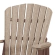 Pemberly Row Coastal Resin Double Glider with Center Table in Brown