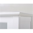 Pemberly Row Transitional Wood Accent Display Cabinet in White