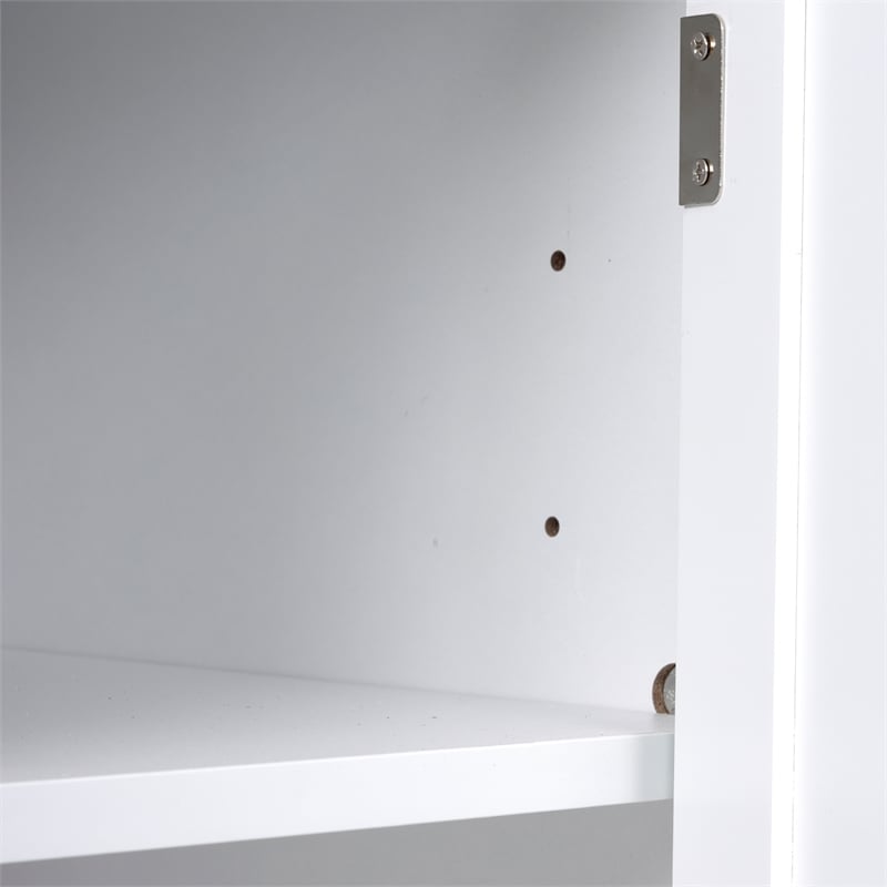 Pemberly Row White Countryside Buffet with  2 Drawers & 2 Doors