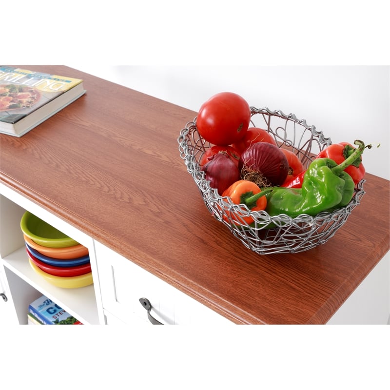 Pemberly Row White Countryside Buffet with  2 Drawers & 2 Doors