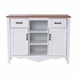 Pemberly Row White Countryside Buffet with  2 Drawers & 2 Doors