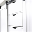 Pemberly Row White Laminated MDF Country Barn Door Engineered Wood Buffet