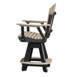 Pemberly Row Coastal Counter Height Swivel Arm Chair in Brown