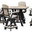 Pemberly Row Coastal Counter Height Swivel Arm Chair in Brown