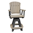 Pemberly Row Coastal Counter Height Swivel Arm Chair in Brown