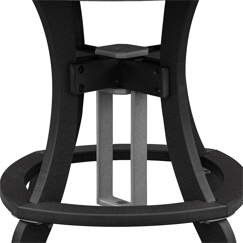 Pemberly Row Coastal Five Piece Round Counter Height Dining Set