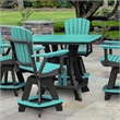 Pemberly Row Coastal Five Piece Square Counter Height Dining Set