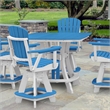 Pemberly Row Five Piece Square Counter Height Dining Set in Blue
