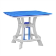 Pemberly Row Five Piece Square Counter Height Dining Set in Blue