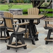 Pemberly Row Coastal Five Piece Square Counter Height Dining Set