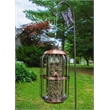 Pemberly Row Contemporary Metal Deluxe Bird Feeder in Copper