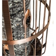 Pemberly Row Contemporary Metal Deluxe Bird Feeder in Copper
