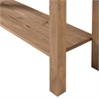 Pemberly Row Farmhouse Cottage Solid Wood Hall Table in Corona Brn