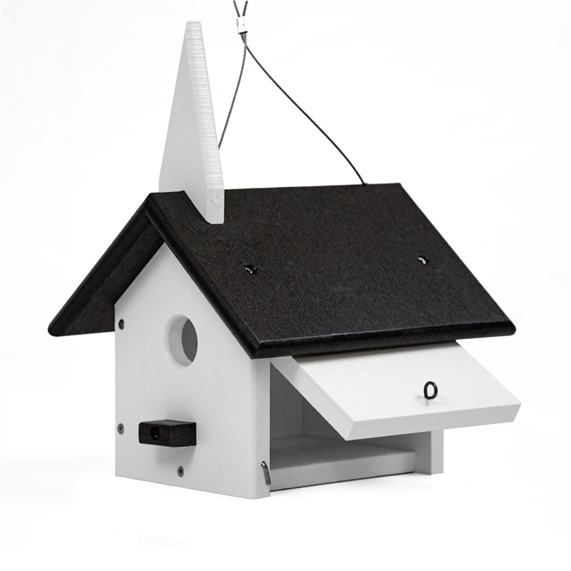 Pemberly Row Traditional Plastic Church Wren Bird House in Multi-Color