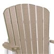 Pemberly Row Resin Fan Back Balcony Glider in Weatherwood/White