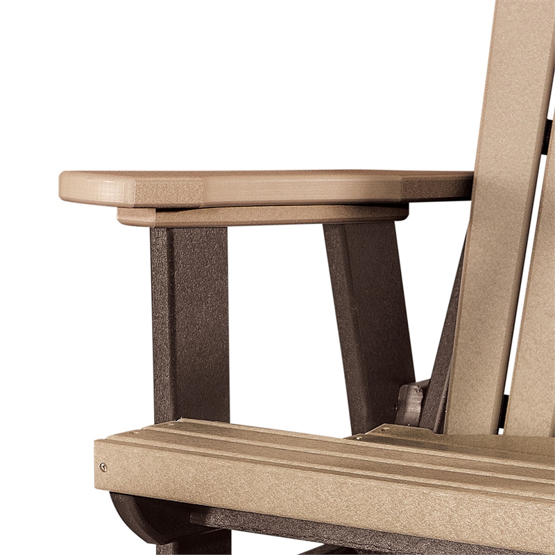 Pemberly Row Coastal Double Balcony Height Glider with Center Table