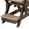 Pemberly Row Coastal Double Balcony Height Glider with Center Table
