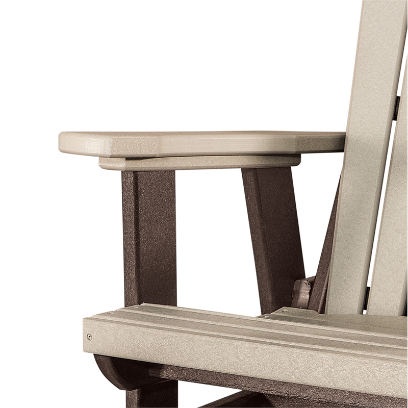 Pemberly Row Coastal Double Balcony Height Glider with Center Table