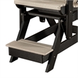 Pemberly Row Coastal Double Balcony Height Glider with Center Table