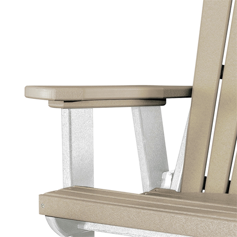 Pemberly Row Coastal Double Balcony Height Glider with Center Table