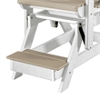 Pemberly Row Coastal Double Balcony Height Glider with Center Table