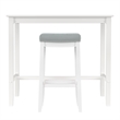 Pemberly Row 3-Piece Solid Wood Bar Height Dining Set White and Gray