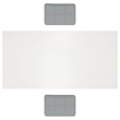 Pemberly Row 3-Piece Solid Wood Bar Height Dining Set White and Gray