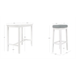 Pemberly Row 3-Piece Solid Wood Bar Height Dining Set White and Gray